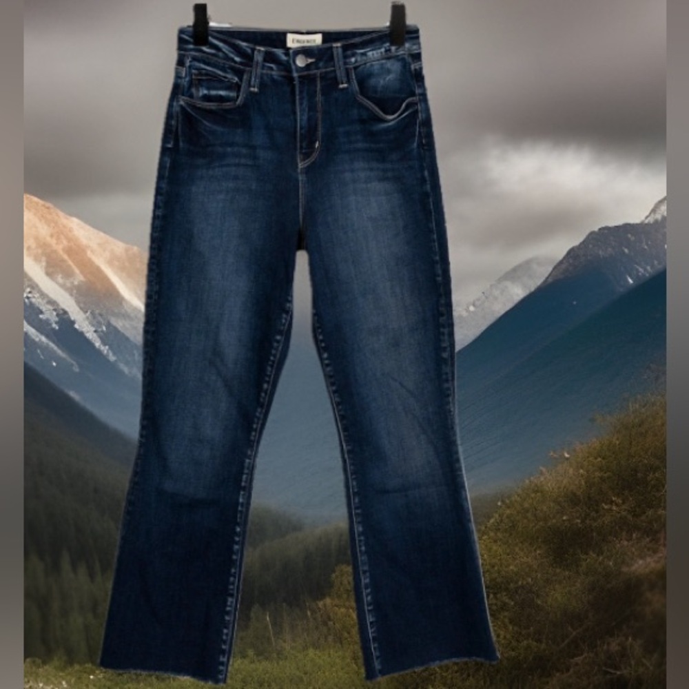 L'AGENCE Deep Blue Straight wife Leg Jeans